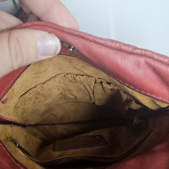 Patricia Nash Francesca Red Leather Crossbody Bag - Picture 10 of 14